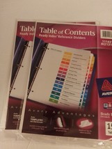 Avery 11143 15 Tab Table Of Contents Index Reference Dividers 2 Sealed P... - $14.99
