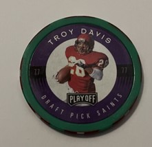 Troy Davis  Draft Pick Saints Green Chip #77 NFL Chip Shot 1997 - £4.67 GBP