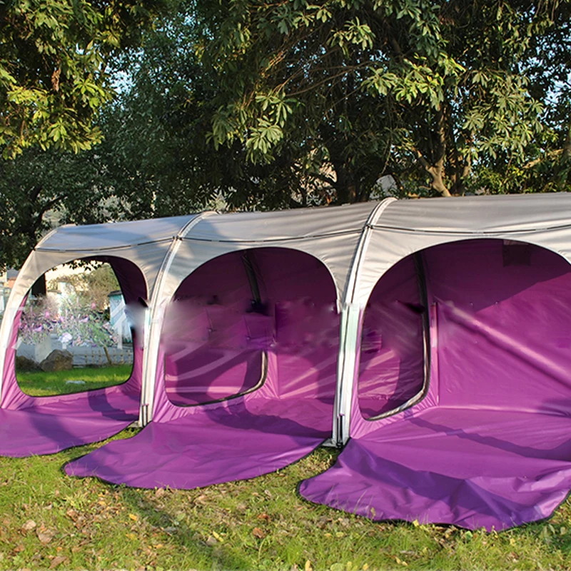 Attachable Beach Tent Sun Shelter 4 Person Heat and Light-Blocking UPF50+ UV - £134.91 GBP