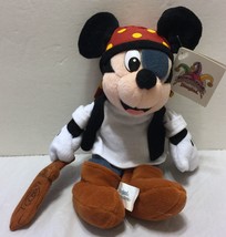 NWT Disneyland Pirate Mickey Mouse 8&quot; Mini Bean Bag Plush New Orleans Sq... - £27.24 GBP