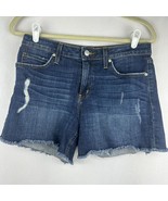 Just Black Denim Jean Shorts Size 27 Womens Raw Hem Cut Offs Made in USA - $14.18