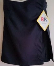 R K Platinum ~ Navy Blue ~ Girl&#39;s Size 6-1/2 ~ Wrap ~ Uniform Skort ~ FS... - $22.44