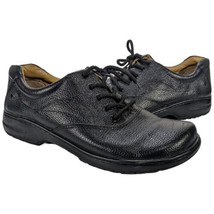 Black Leather Nurse Mates Shoes Macie Size 9 Wide 272901 - $44.00