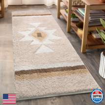 TANVILL Boho Shaggy Non-Slip Absorbent Bathroom Runner Carpet for Shower - $56.04