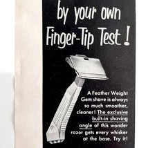 Gem Shaving Razor Blades Featherweight 1952 Advertisement Facial Hair Ca... - $27.43 CAD