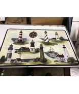 Stevens linen lighthouse rug mat 29 1/4” x 19 3/4” - $446.21 MXN