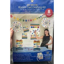 Happy Birthday Add Any Age Room Decorating Kit Multicolored 1 Kit Per Pa... - $5.95