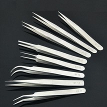 Set of 8PCS Precision Tool Stainless Steel Tweezer ST10 to ST17 for Watch Repair - £31.89 GBP