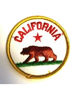 Brown Grizzly Bear California Red Star Round Embroidered Patch White Yel... - $9.99