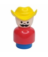 Fisher Price Chunky Little People Son Boy Farmer Yellow Hat Red Shirt Mu... - $12.33 CAD