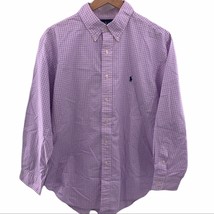 Ralph Lauren pink blue checked shirt classic fit - $23.14