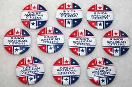 10 Junior American Citizens 1&quot; Pinback Buttons Dar Daughters Of The Revolution - £7.77 GBP