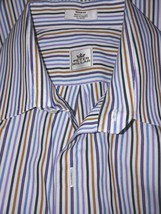 Peter Millar Men&#39;s Ls Striped 100% Cotton Dress SHIRT-M-NWOT-NICE - £35.38 GBP