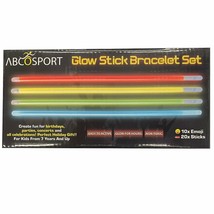 20 Glow Sticks Emoji Bracelets Neon 8” Glowstick Glow in the Dark Party Favors - £7.84 GBP