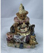 Boyds Bear Figurine Vintage MUSIC BOX Plays Happy Birthday  - $19.55
