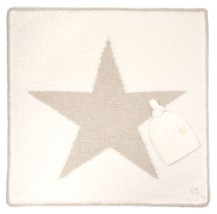 Kashwere Baby Blanket Star Cream / Malt with Cap - $98.00