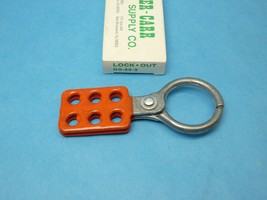 McMaster Carr Osborn OG-80-2 Lock Out 1-1/2&quot; Hasp Aluminum Red 6 Hole New - £7.96 GBP