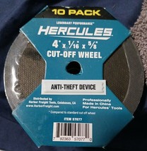 HERCULES 4 in. x 1/16 in. x 5/8 in.Type 01/41 Metal Cut-off Wheel 10 Pk.... - £15.49 GBP
