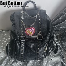 Tyle metal punk chain shoulder bags pu leather backpack harajuku ladies student leisure thumb200