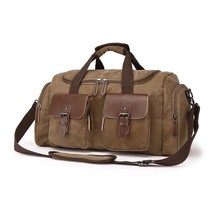 Z.L.D. Fashion Brand Men&#39;S Travel Bag Retro Canvas Bag Men&#39;S Handbag Large Capac - £95.65 GBP