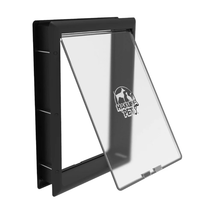 Pets Black Essential Large Pet Door for Screens, Doors &amp; Walls up to 2.17&quot; Thick - £37.94 GBP
