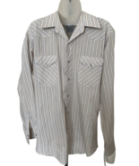 Vintage 1980s Men&#39;s Wrangler Cowboy Western Shirt PEARL SNAP Size 16-34 - $60.77 CAD