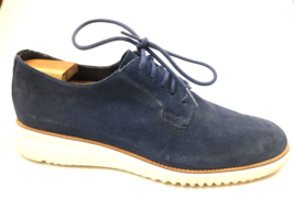 Size 10.5M COLE HAAN 2.Zerogrand Plain Toe Oxford Marine Blue Suede Ivor... - £30.58 GBP