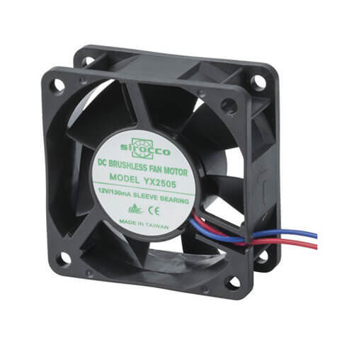 Sirocco Sirocco Wire Sleeve Bearing Fan (12VDC) - 60x60x25.4mm - $48.57
