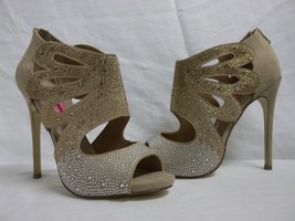 Betsey Johnson Size 8 M Nola Natural Open Toe Heels New Womens Shoes NWOB - £78.34 GBP