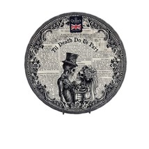 Queen&#39;s Halloween &quot;Till Death Do Us Part&quot; Skeletons Dinner Plate 10&quot; - £14.43 GBP