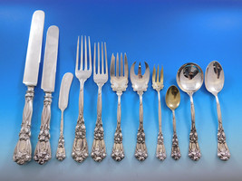 Iris &amp; New Art by Durgin Sterling Silver Flatware Set Service Nouveau 167 Pieces - £25,005.23 GBP