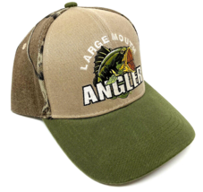 Large Mouth Angler Bass Fishing Camouflage Outdoor Curved Bill Hat Cap Retro Nwt - £9.34 GBP