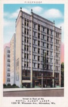 Abbot Crest Hotel Milwaukee Wisconsin WI Postcard C11 - £2.23 GBP