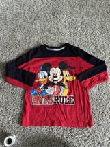 Disney Store Mickey Mouse Boy Long Sleeve T Shirt Size 7 XL Boys Rule - $7.69