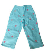 LILLY PULITZER Blue Honeysuckle Embroidered Bees Loren Cotton Capri Pant... - £39.31 GBP