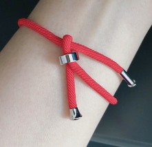 Men Women Italian Red Black Rope Woven Braided Bracelet Couples Charm Wristband - £6.16 GBP