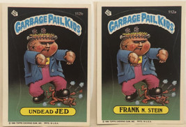 Frank N Stein Undead Jed Garbage Pail Kids  Lot Of 2 1986 - $3.95