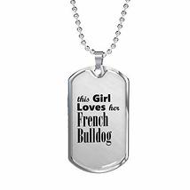 French Bulldog - Luxury Dog Tag Necklace Lover Owner Mom Birthday Gifts Jewelry - £31.41 GBP