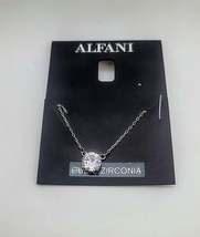 Alfani Silver-Tone Cubic Zirconia Pendant Necklace - £14.15 GBP