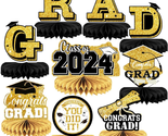 Graduation Decorations Class of 2024, 9Pcs Honeycomb Table Graduation Ce... - $21.51