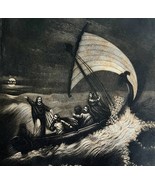 Jesus Christ Stilling The Tempest Engraving 1868 Victorian Religious Art... - $2,762.30 MXN