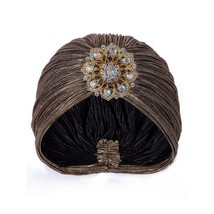 Vijiv Women&#39;s Vintage Lurex Knit Turban Beanie Hats Headwraps for 1920s ... - £26.85 GBP