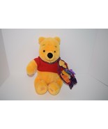 Disney&#39;s Winnie the Pooh Plush with Fall Scarf &amp; Leaves 1998 Mattel 12&quot;  - £7.93 GBP