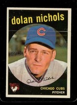 Vintage Baseball Trading Card Topps 1959 #362 Dolan Nichols Chicago Cubs Pitcher - £9.99 GBP