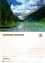 Canada Canadian Rockies Canoeing Lake Louise Snowy Mountains Vintage Postcard - £7.51 GBP