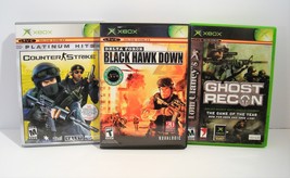 Black Hawk Down Counter Strike Ghost Recon Original Xbox 3 Game Lot - £14.08 GBP