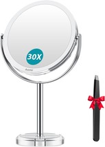 1X/ 30X Magnifying Mirror Makeup Mirror with Tweezer Double Sided Round ... - $703.83 MXN