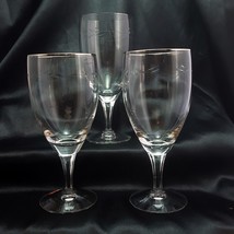 Fostoria Bridesmaid Water Goblets Set of 3 Stem 6100 Etch 658 ca 1965 - $35.00