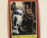 Return of the Jedi trading card Star Wars Vintage #90 Droid And The Ewok - $1.97