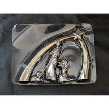 Seasons of Cannon Fall Serenity 4 pc Nativity Set A Child Is Born Silver... - $41.57